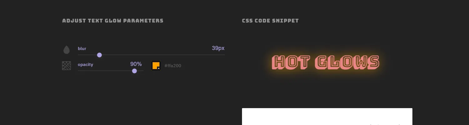 CSSBud's CSS Text Glow Generator