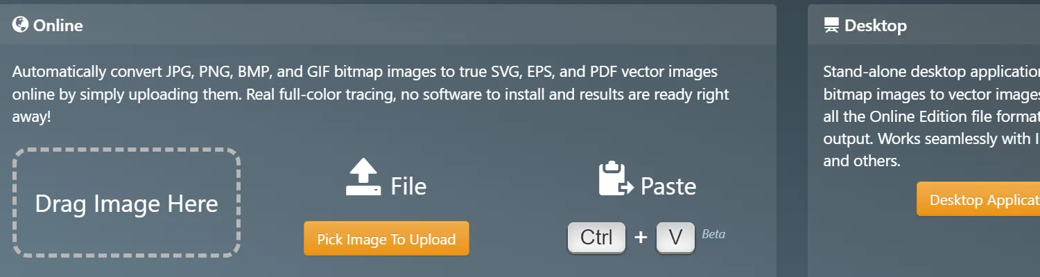 Vector Magic application interface showing advanced vectorization features and customizable settings.