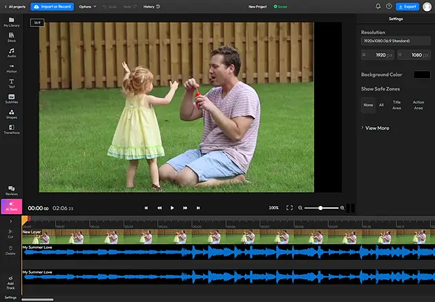 Cloud-based video editing tool with real-time collaboration features in Flixier