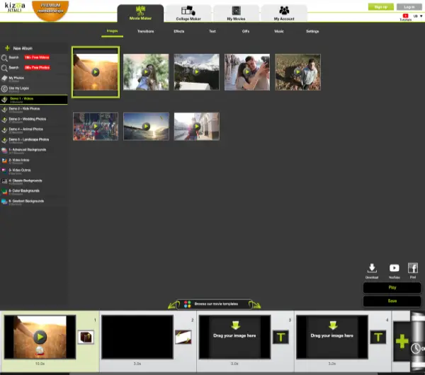 image Kizoa is an Online Video Editor