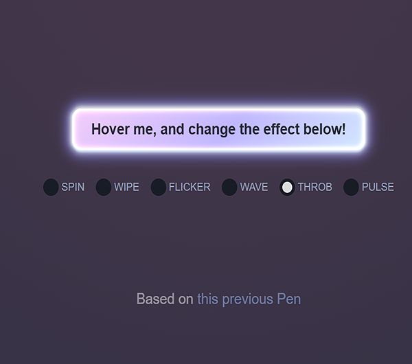 Button with multiple glow effects for interactive web design.