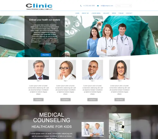 image joomla 3 template DD CLINIC 100