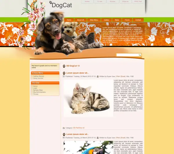 image joomla 3 template DogCat