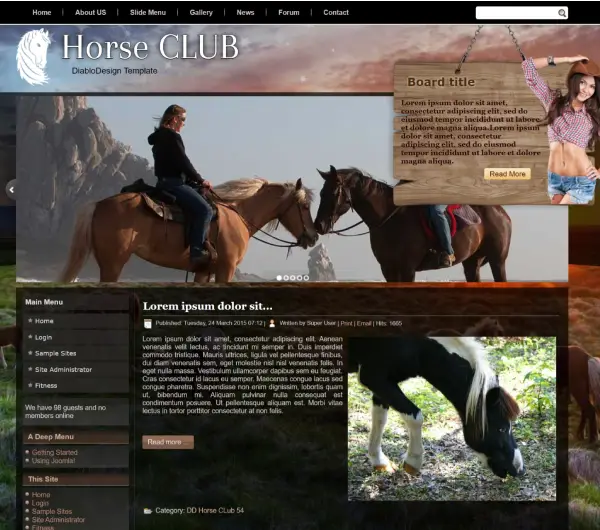 image joomla 3 template DD HORSECLUB 53