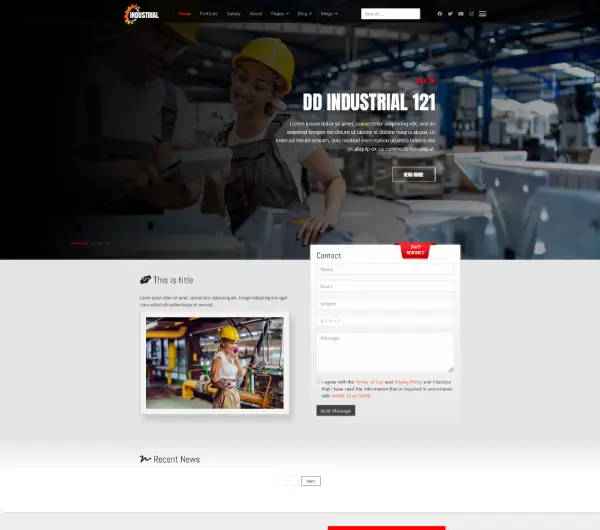 image joomla 4 template DD INDUSTRIAL 121