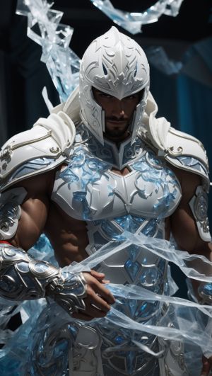 DreamShaper_v7_Malteses_armor_of_ice_wrapping_around_his_muscu_3